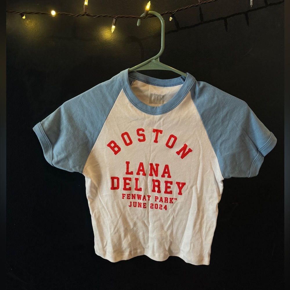 Lana Del Rey Merch Boston Fenway 2024 Baseball Baby Tee, Small, Sold out Online